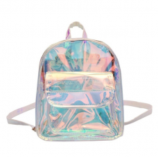 BYDI Mini Mochila Holográfica Transparente